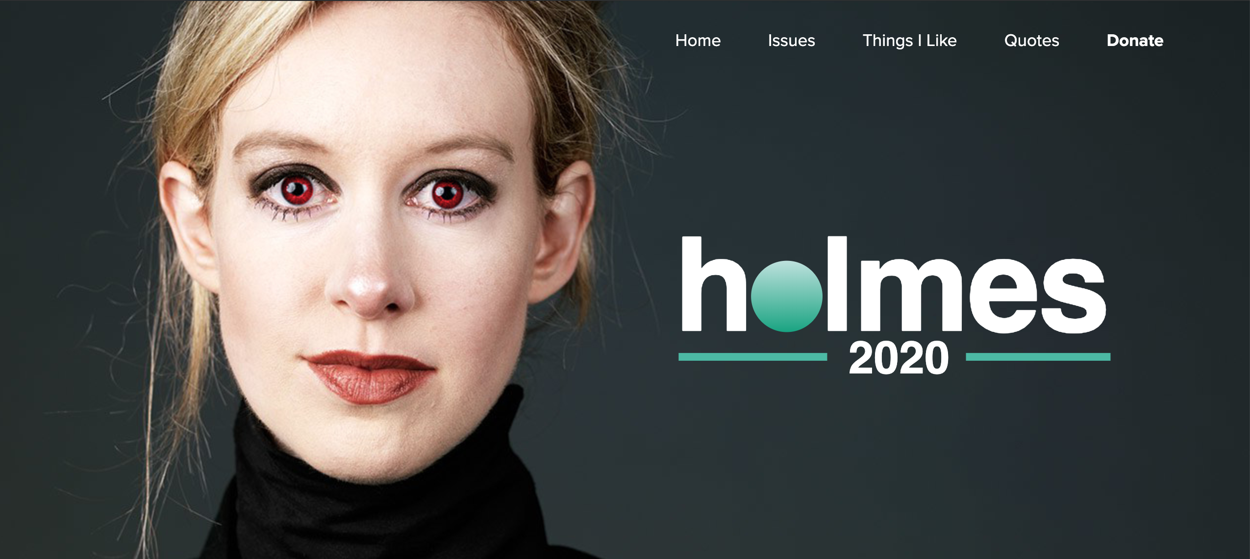 I’m Elizabeth Holmes, CEO and founder of Theranos, and I’m running for pres...